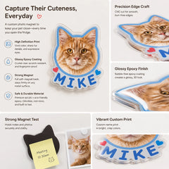 Custom Pet Photo Refrigerator Magnet