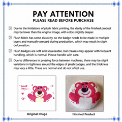 Distintivo de pin de peluche estrujable personalizado