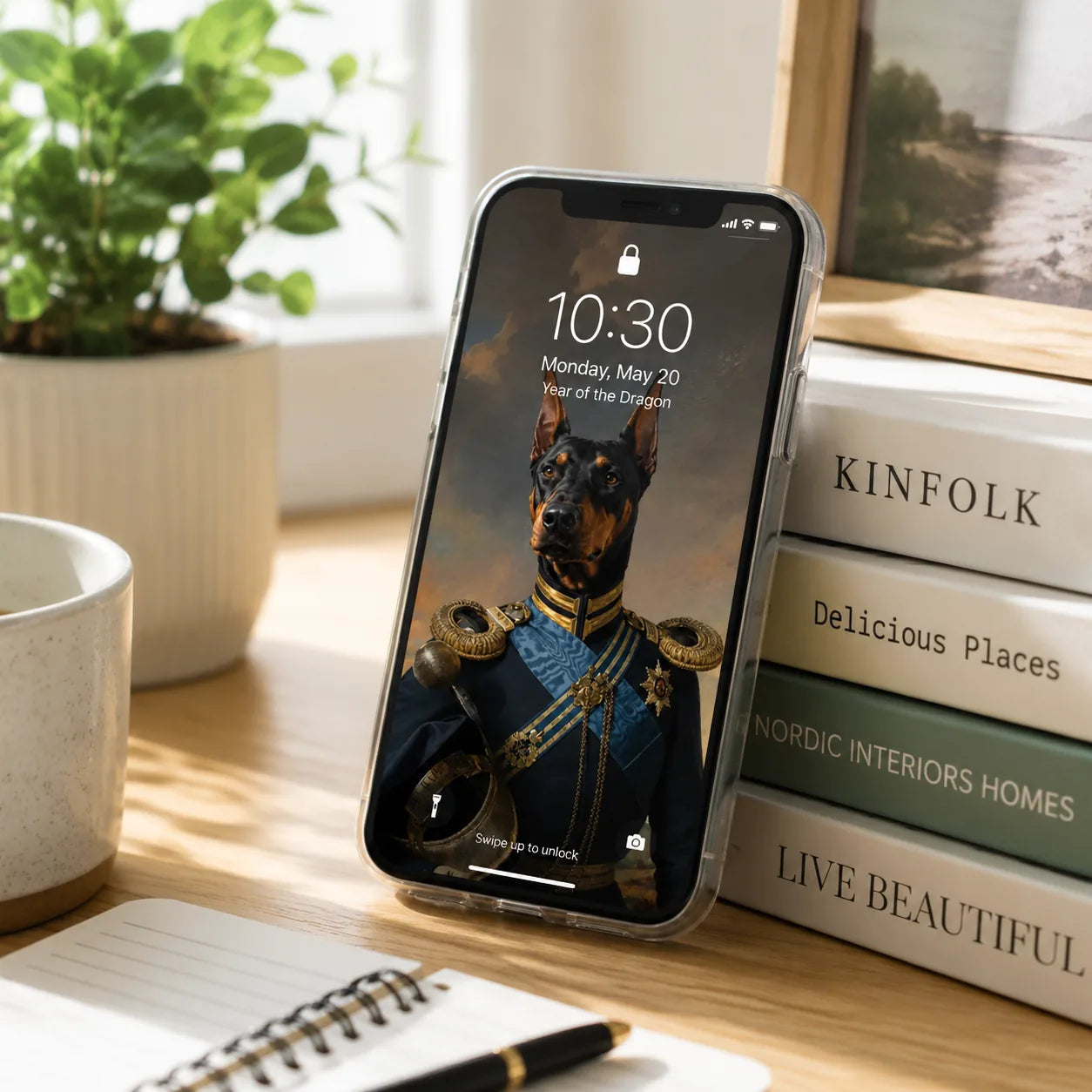 Doberman General Custom Pet Phone Wallpaper Design