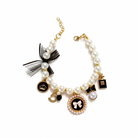 Chanel-Inspired Pearl Necklace for Pets
