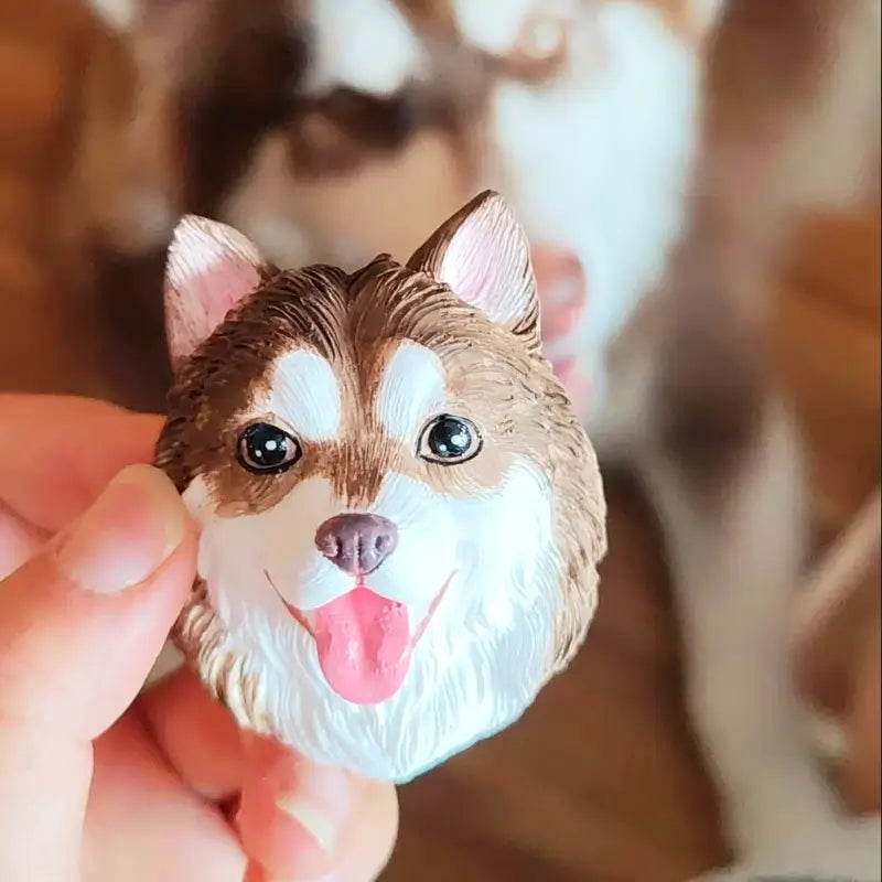 Hand-Engraved Custom Pet Head Fridge Magnet - Custom Pet Gift Handmade from Your Photo | TaoPaws