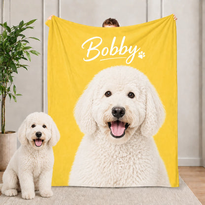 Custom Pet Photo Blanket - Custom Pet Gift Handmade from Your Photo | TaoPaws