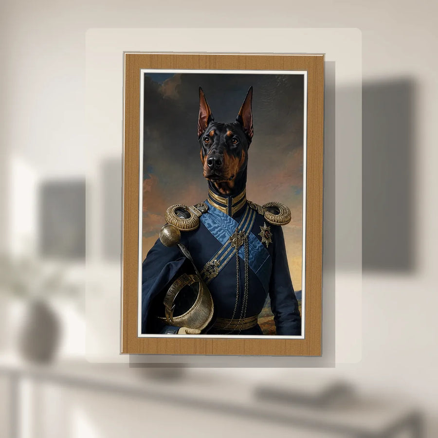 Doberman General - Custom Pet Portrait