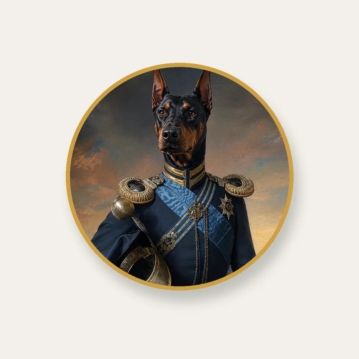 Doberman General custom pet social media avatar design free gift