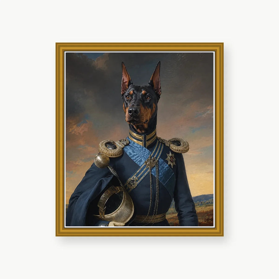 Doberman General - Custom Pet Portrait