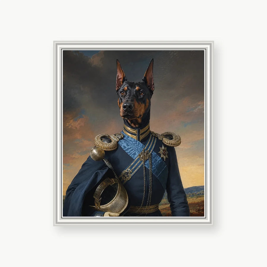 Doberman General - Custom Pet Portrait