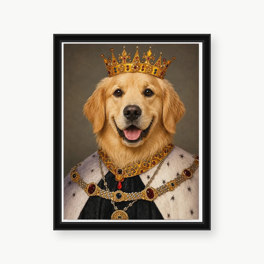 Golden Retriever King - Custom Pet Portrait