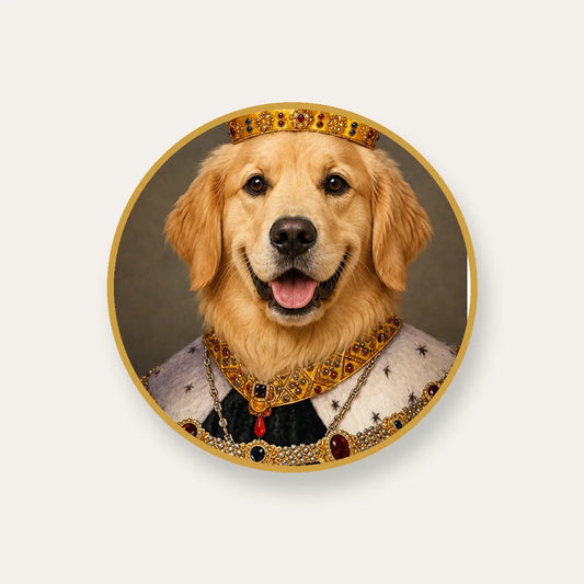 Golden Retriever King custom pet social media avatar design free gift