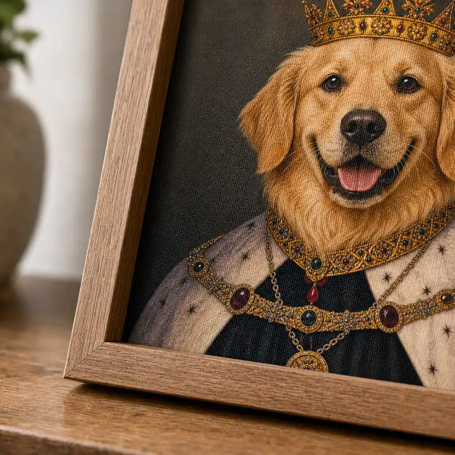 Golden Retriever King - Custom Pet Portrait