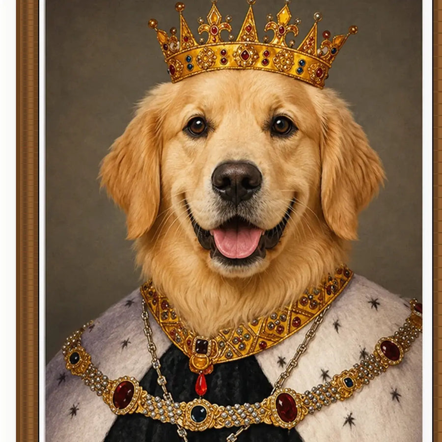Golden Retriever King - Custom Pet Portrait