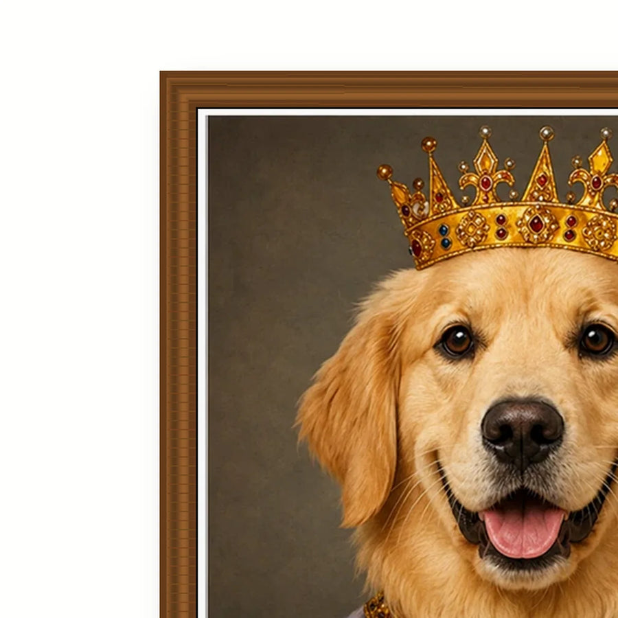 Golden Retriever King - Custom Pet Portrait