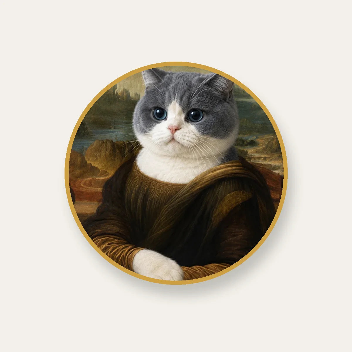Mona Lisa Cat custom pet social media avatar design free gift