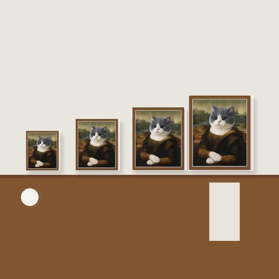 Mona Lisa Cat - Custom Pet Portrait