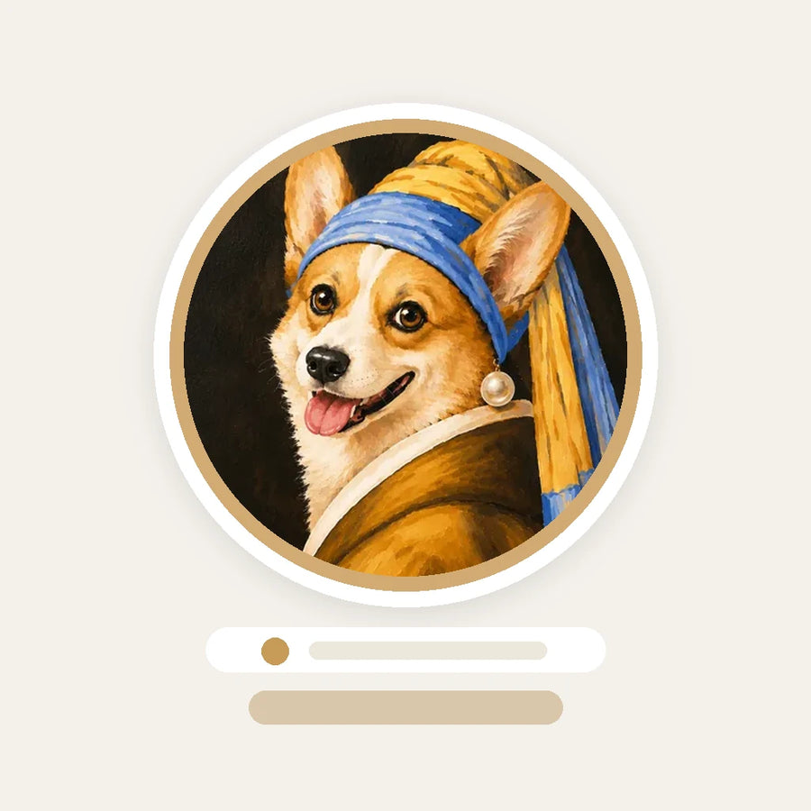 Pearl Girl Custom Pet Social Media Avatar