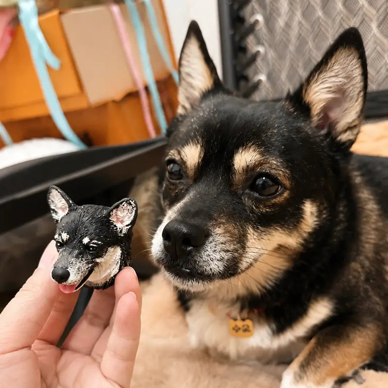 Hand-Engraved Custom Pet Head Fridge Magnet