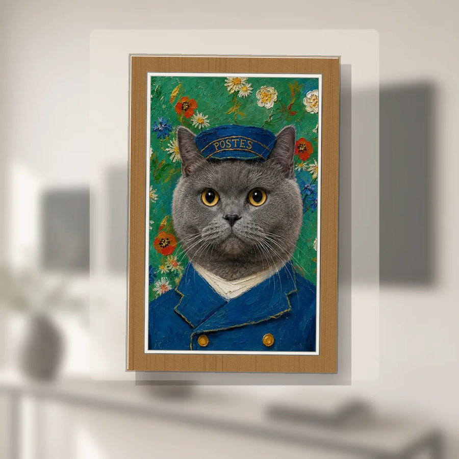 Postman Cat - Custom Pet Portrait
