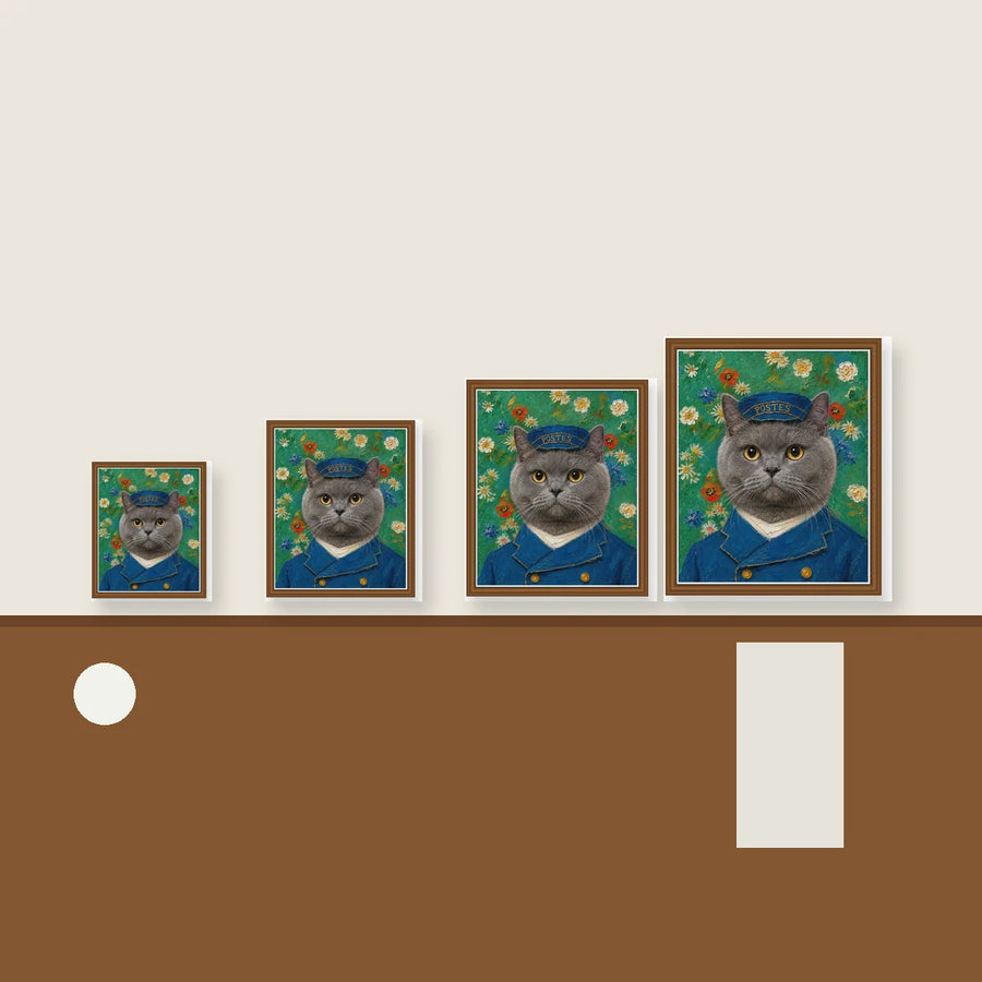 Postman Cat - Custom Pet Portrait