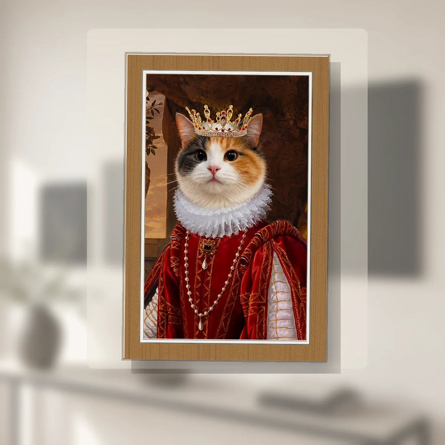 Queen Cat - Custom Pet Portrait
