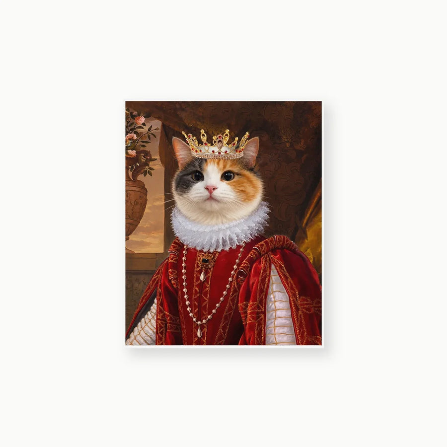Queen Cat - Custom Pet Portrait