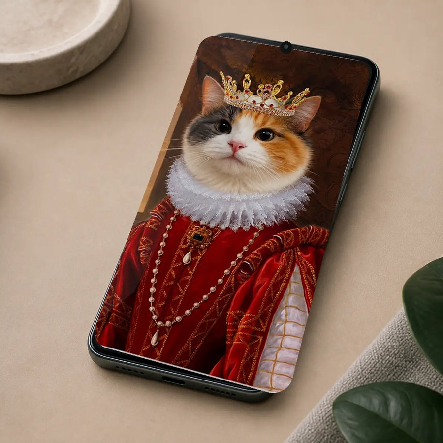 Queen Cat Custom Pet Phone Wallpaper Design