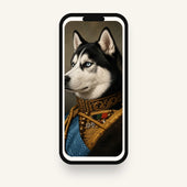 Royal Husky Custom Pet Phone Wallpaper Design