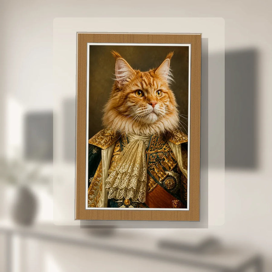 Royal Orange Cat - Custom Pet Portrait