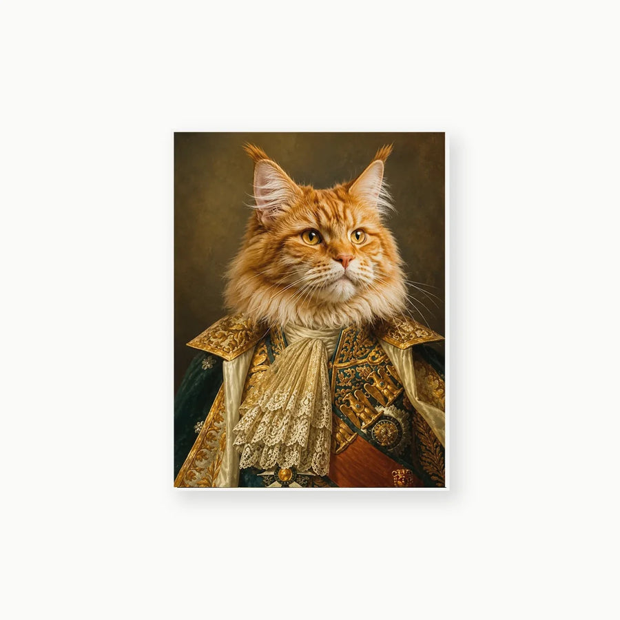 Royal Orange Cat - Custom Pet Portrait