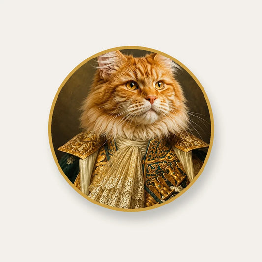 Royal Orange Cat custom pet social media avatar design free gift