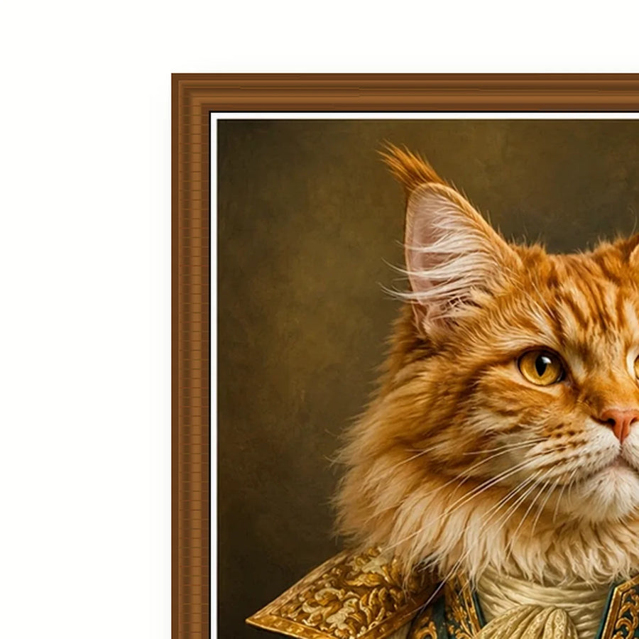 Royal Orange Cat - Custom Pet Portrait