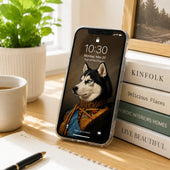 Royal Husky Custom Pet Phone Wallpaper Design