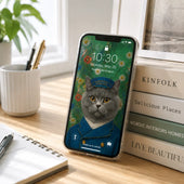 Postman Cat Custom Pet Phone Wallpaper Design