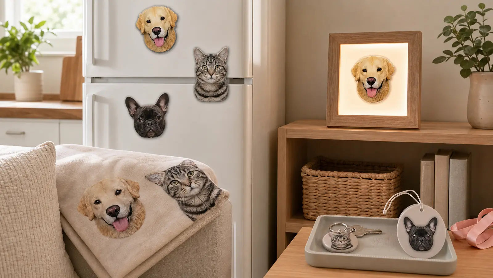 A home filled with custom TaoPaws pet keepsakes
